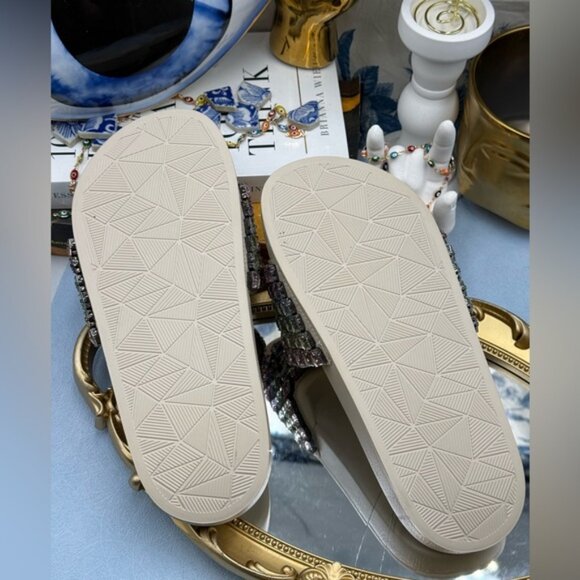 🆕 KURT GEIGER LONDON 🧿 NWOB Meena Eagle Jewel Sandal, Pastel Rainbow - Sz US 6 - Picture 16 of 16